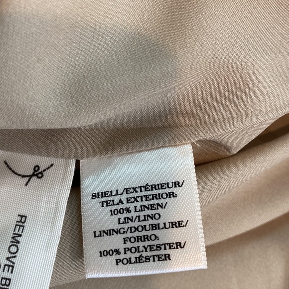 Ann Taylor Khaki Linen Jeweled Skirt - Picture 7 of 9